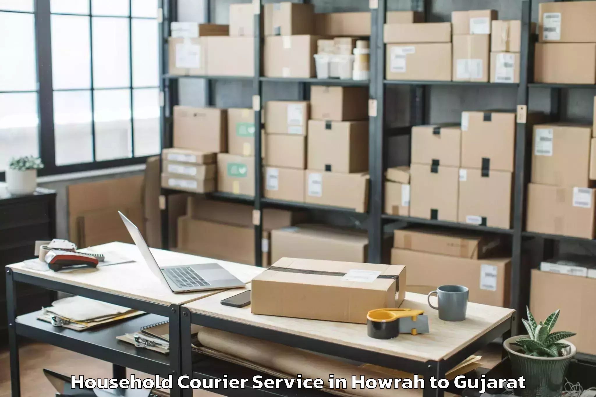 Trusted Howrah to Jamkandorna Household Courier